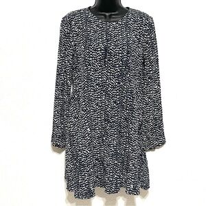 NWT Zara Woman Black White Long Sleeve Tunic Shirt Size S